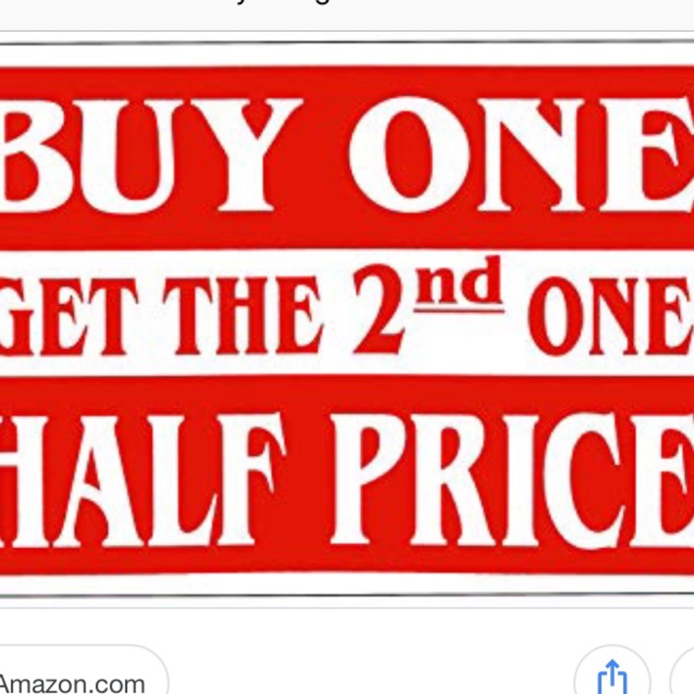 Buy one get second 50%🎉🎉🎉🎉🎉😜😜